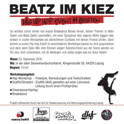 Beatz im Kiez 2016 - Backsite Flyer